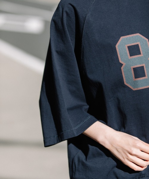 Munich（ミューニック）の「40/2ジャージプリントスウェットプルオーバー（Tシャツ/カットソー・レディース・ホワイト/ネイビー/グリーン・FREE）」の12枚目の写真