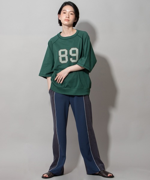 Munich（ミューニック）の「40/2ジャージプリントスウェットプルオーバー（Tシャツ/カットソー・レディース・ホワイト/ネイビー/グリーン・FREE）」の15枚目の写真