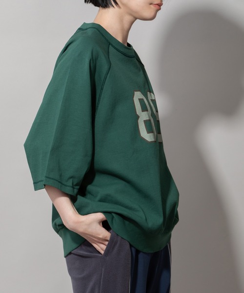 Munich（ミューニック）の「40/2ジャージプリントスウェットプルオーバー（Tシャツ/カットソー・レディース・ホワイト/ネイビー/グリーン・FREE）」の20枚目の写真