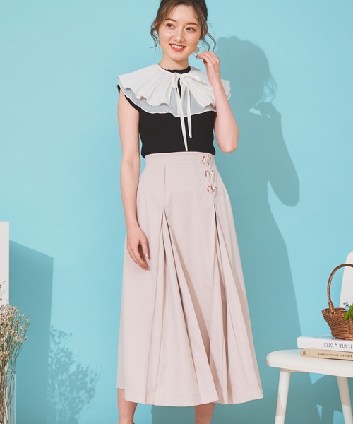 NOELA（ノエラ）の「プリーツカラーリブニット（ニット/セーター・レディース・ブラック/オフホワイト/ベージュ・フリー）」の15枚目の写真