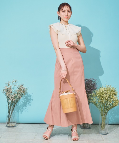 NOELA（ノエラ）の「プリーツカラーリブニット（ニット/セーター・レディース・ブラック/オフホワイト/ベージュ・フリー）」の8枚目の写真