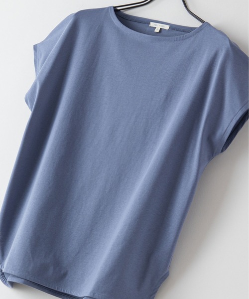 fort point（フォーポイント）の「【FORT POINT/フォートポイント】フレンチスリーブスリット入りTシャツ（Tシャツ/カットソー・レディース・ホワイト/チャコールグレー/ブラック/グレー/サックスブルー/ミント/ピンク系その他/オレンジ系その他/ダークベージュ・MEDIUM/LARGE）」の8枚目の写真