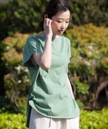 【FORT POINT/フォートポイント】フレンチスリーブスリット入りTシャツ