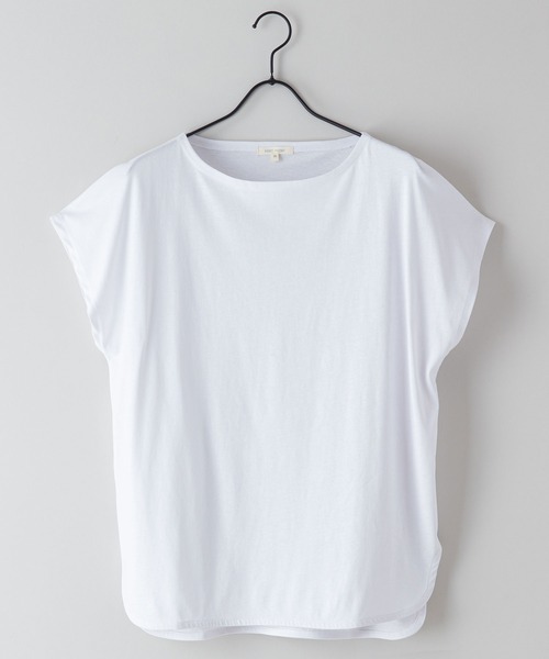 fort point（フォーポイント）の「【FORT POINT/フォートポイント】フレンチスリーブスリット入りTシャツ（Tシャツ/カットソー・レディース・ホワイト/チャコールグレー/ブラック/グレー/サックスブルー/ミント/ピンク系その他/オレンジ系その他/ダークベージュ・MEDIUM/LARGE）」の14枚目の写真
