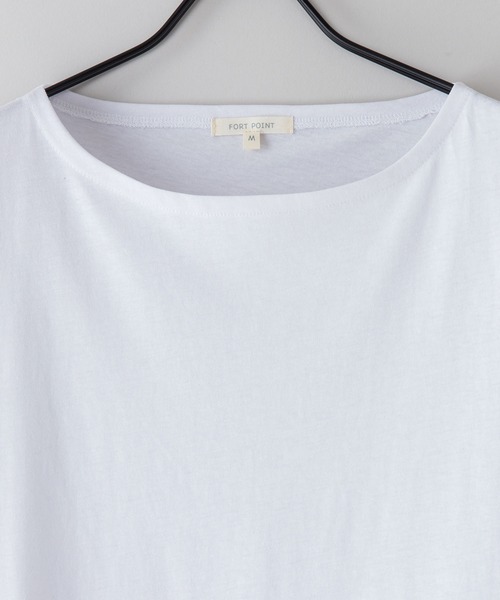 fort point（フォーポイント）の「【FORT POINT/フォートポイント】フレンチスリーブスリット入りTシャツ（Tシャツ/カットソー・レディース・ホワイト/チャコールグレー/ブラック/グレー/サックスブルー/ミント/ピンク系その他/オレンジ系その他/ダークベージュ・MEDIUM/LARGE）」の11枚目の写真