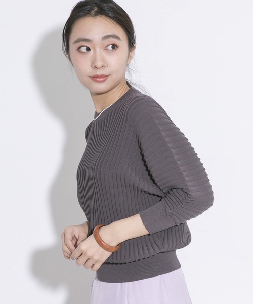 URBAN RESEARCH ROSSO（アーバンリサーチロッソ）の「ホールリブニット（ニット/セーター・レディース・ホワイト系その他/グレー系その他/グリーン系その他・FREE）」の3枚目の写真