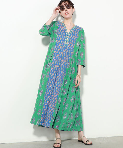 Print Web限定 Ne Ethnic Quittez Pas ヌキテパ ワンピース Ethnic Print Dress ワンピース Quittez Panel