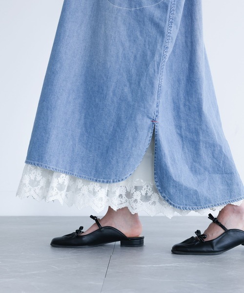 somari imagination（ソマリ イマジネーション）の「『デニムフード6分袖ワンピース』（ワンピース・レディース・サックスブルー/ブルー・FREE）」の13枚目の写真