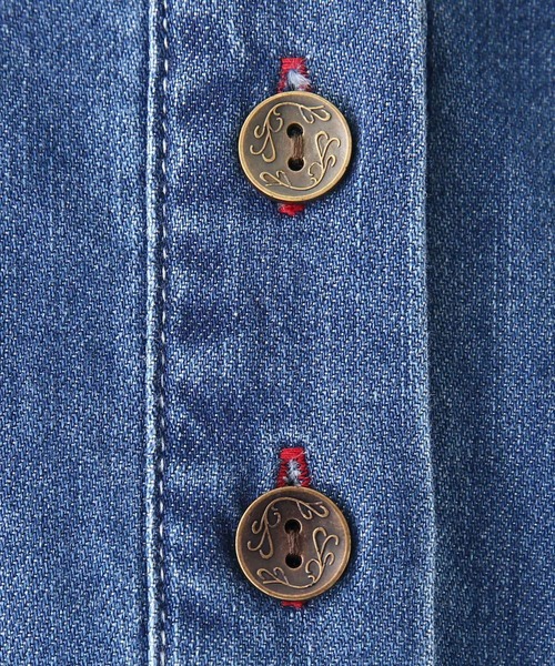 somari imagination（ソマリ イマジネーション）の「『デニムフード6分袖ワンピース』（ワンピース・レディース・サックスブルー/ブルー・FREE）」の12枚目の写真