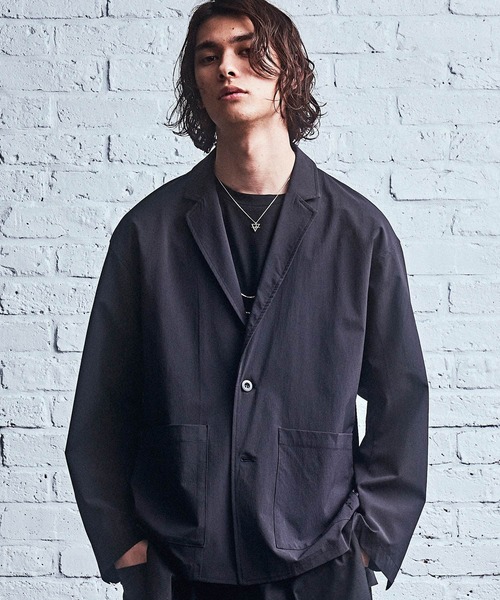 MSML(エムエスエムエル)の「NYLON STRETCH 2B JACKET(テーラードジャケット・メンズ・ブラック/チャコールグレー・M/L)」の2枚目の写真
