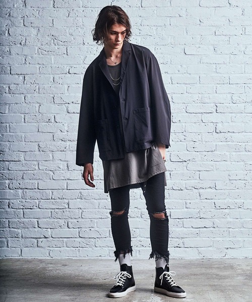 MSML(エムエスエムエル)の「NYLON STRETCH 2B JACKET(テーラードジャケット・メンズ・ブラック/チャコールグレー・M/L)」の10枚目の写真