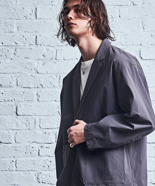 MSML(エムエスエムエル)の「NYLON STRETCH 2B JACKET(テーラードジャケット・メンズ・ブラック/チャコールグレー・M/L)」の12枚目の写真