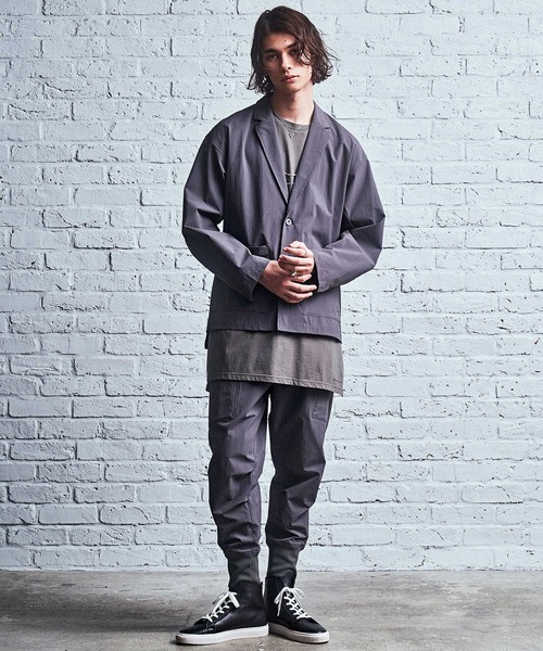 MSML(エムエスエムエル)の「NYLON STRETCH 2B JACKET(テーラードジャケット・メンズ・ブラック/チャコールグレー・M/L)」の19枚目の写真