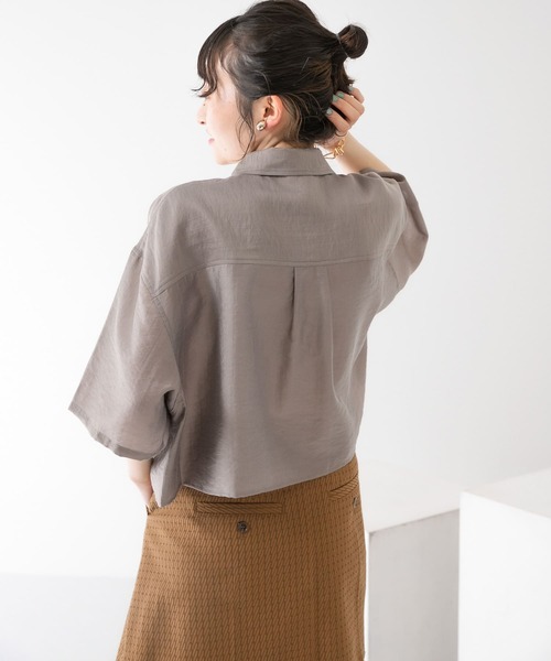 KBF（ケイビーエフ）の「リングドットショートシャツ（シャツ/ブラウス・レディース・ベージュ/ネイビー/モカ・ONE）」の20枚目の写真