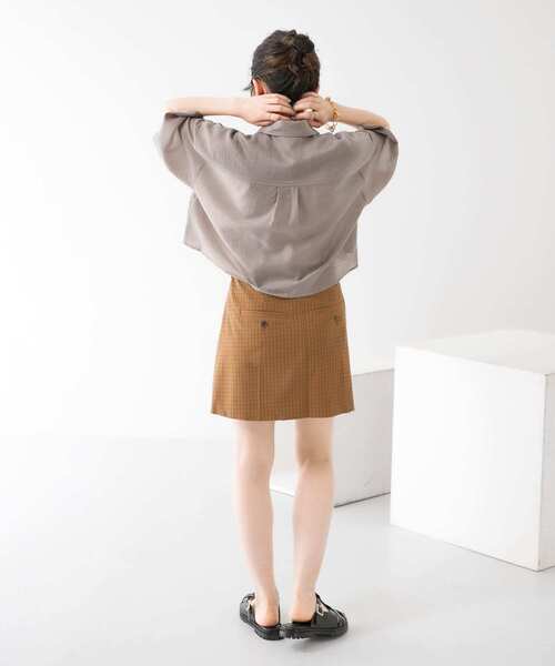 KBF（ケイビーエフ）の「リングドットショートシャツ（シャツ/ブラウス・レディース・ベージュ/ネイビー/モカ・ONE）」の17枚目の写真