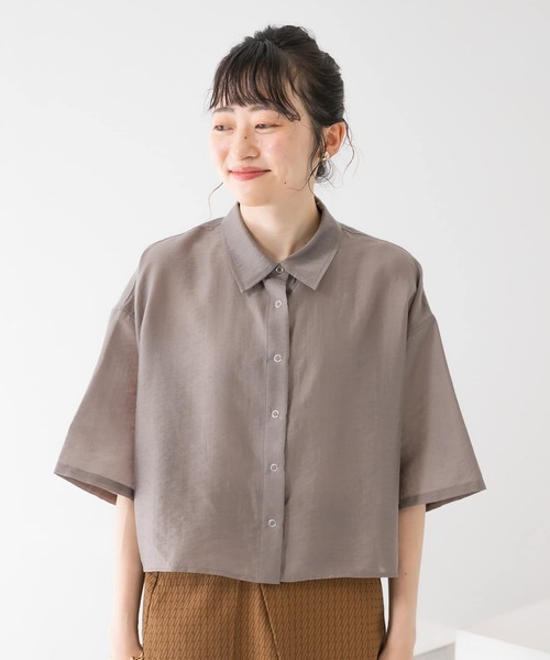 KBF（ケイビーエフ）の「リングドットショートシャツ（シャツ/ブラウス・レディース・ベージュ/ネイビー/モカ・ONE）」の16枚目の写真