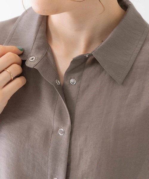 KBF（ケイビーエフ）の「リングドットショートシャツ（シャツ/ブラウス・レディース・ベージュ/ネイビー/モカ・ONE）」の12枚目の写真