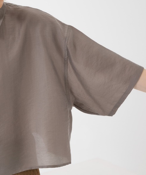 KBF（ケイビーエフ）の「リングドットショートシャツ（シャツ/ブラウス・レディース・ベージュ/ネイビー/モカ・ONE）」の11枚目の写真