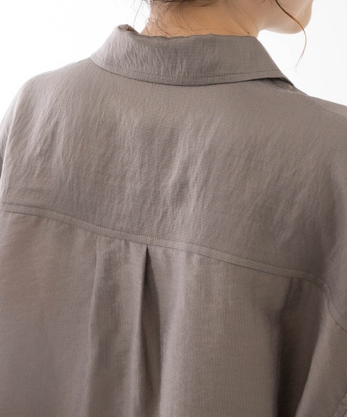 KBF（ケイビーエフ）の「リングドットショートシャツ（シャツ/ブラウス・レディース・ベージュ/ネイビー/モカ・ONE）」の9枚目の写真