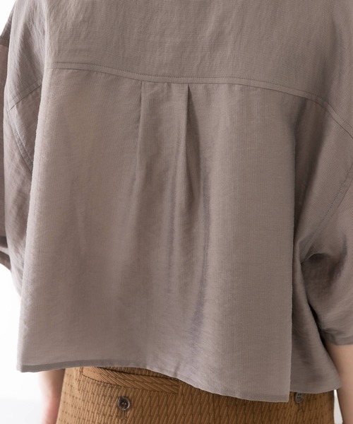 KBF（ケイビーエフ）の「リングドットショートシャツ（シャツ/ブラウス・レディース・ベージュ/ネイビー/モカ・ONE）」の8枚目の写真