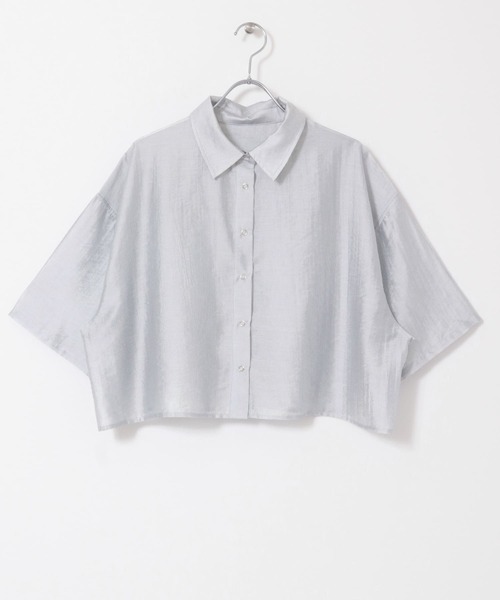 KBF（ケイビーエフ）の「リングドットショートシャツ（シャツ/ブラウス・レディース・ベージュ/ネイビー/モカ・ONE）」の6枚目の写真