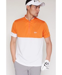HIGH STREET | HIGH ST. GOLF∴バイカラー 半袖スタンドハーフジップシャツ(Tシャツ/カットソー)