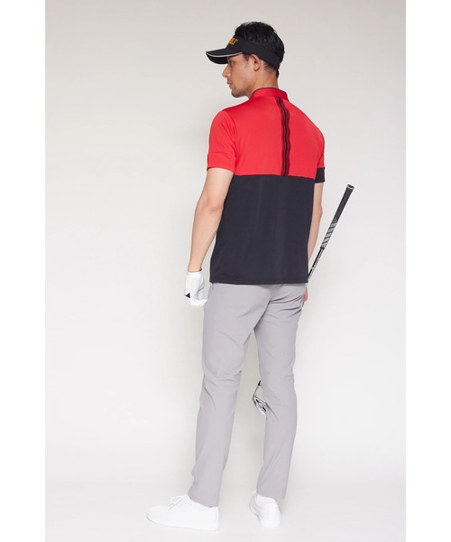 HIGH STREET(ハイストリート)の「HIGH ST. GOLF∴バイカラー 半袖スタンドハーフジップシャツ(Tシャツ/カットソー・メンズ・ブラック/ホワイト/ネイビー・M/L/LL/S)」の14枚目の写真