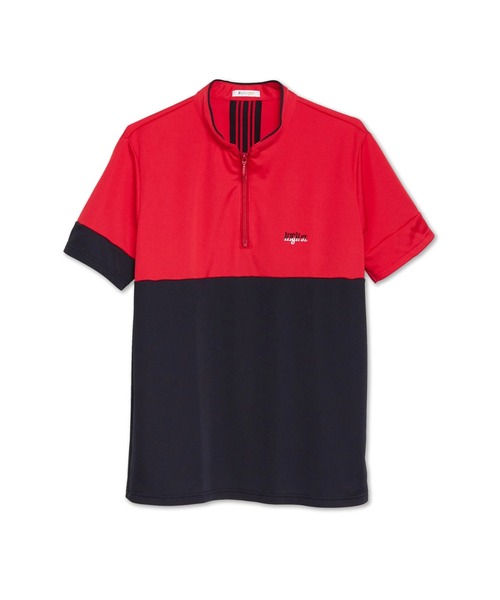 HIGH STREET(ハイストリート)の「HIGH ST. GOLF∴バイカラー 半袖スタンドハーフジップシャツ(Tシャツ/カットソー・メンズ・ブラック/ホワイト/ネイビー・M/L/LL/S)」の13枚目の写真