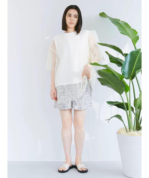 KBF(ケイビーエフ)の「KBF.トワルドジュイ柄ショートパンツ(その他パンツ・レディース・グリーン/ブラック/ブルー/グレイッシュベージュ・FREE)」の21枚目の写真
