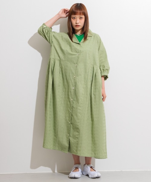 MERLOT(メルロー)の「ジオメトリック刺繍シャツワンピース(シャツワンピース・レディース・ライトブルー/ブラック/ミント・FREE)」の22枚目の写真