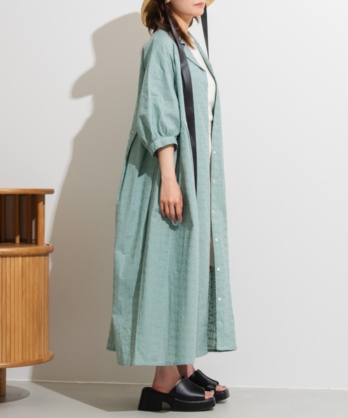 MERLOT(メルロー)の「ジオメトリック刺繍シャツワンピース(シャツワンピース・レディース・ライトブルー/ブラック/ミント・FREE)」の17枚目の写真