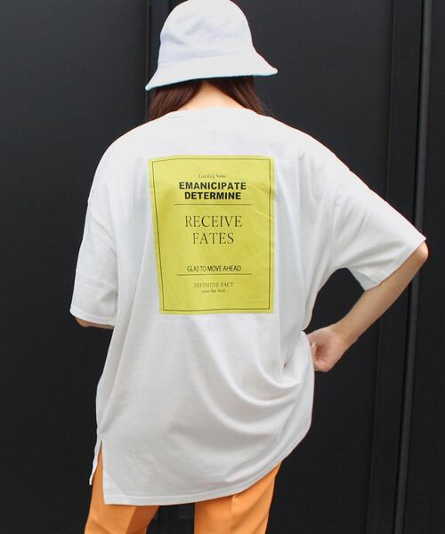 INGNI(イング)の「BACKカラーBOXロゴチュニックTシャツ(Tシャツ/カットソー・レディース・ホワイト系6/ホワイト×ブルー/ブラック×ホワイト/ホワイト×ピンク/ブルー系2/ブルー系7・M)」の1枚目の写真