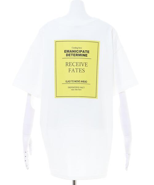 INGNI(イング)の「BACKカラーBOXロゴチュニックTシャツ(Tシャツ/カットソー・レディース・ホワイト系6/ホワイト×ブルー/ブラック×ホワイト/ホワイト×ピンク/ブルー系2/ブルー系7・M)」の13枚目の写真