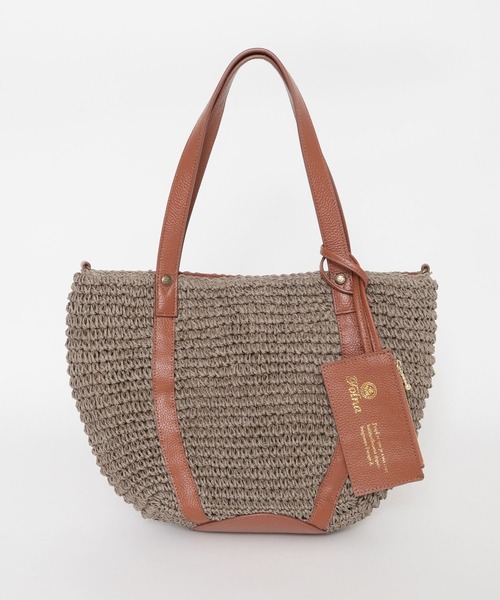 URBAN RESEARCH DOORS（アーバンリサーチドアーズ）の「『別注』Folna×DOORS　ペーパーバック S（トートバッグ・レディース・ブラウン/キャメル/ベージュ・ONE）」の17枚目の写真