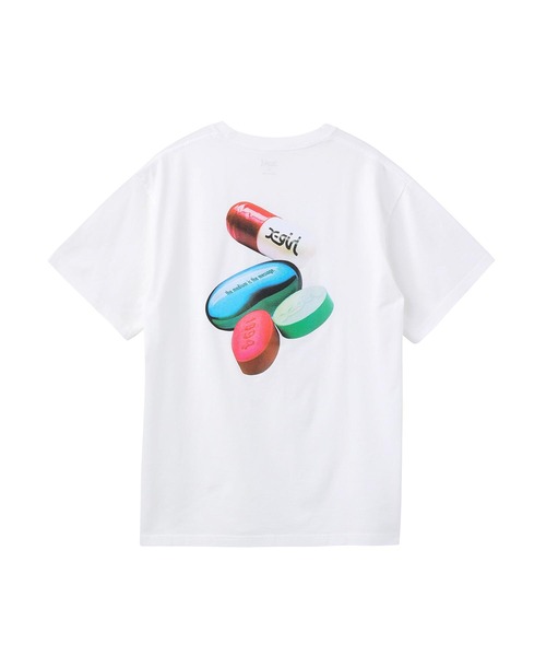 X-girl(エックスガール)の「PILLS S/S TEE/バックプリント Tシャツ(Tシャツ/カットソー・レディース・グリーン/ホワイト/ブラック・XL/S/M/L)」の9枚目の写真