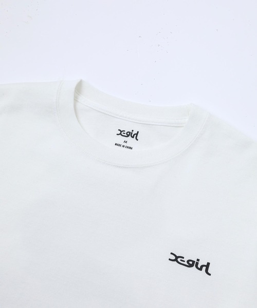 X-girl(エックスガール)の「PILLS S/S TEE/バックプリント Tシャツ(Tシャツ/カットソー・レディース・グリーン/ホワイト/ブラック・XL/S/M/L)」の10枚目の写真