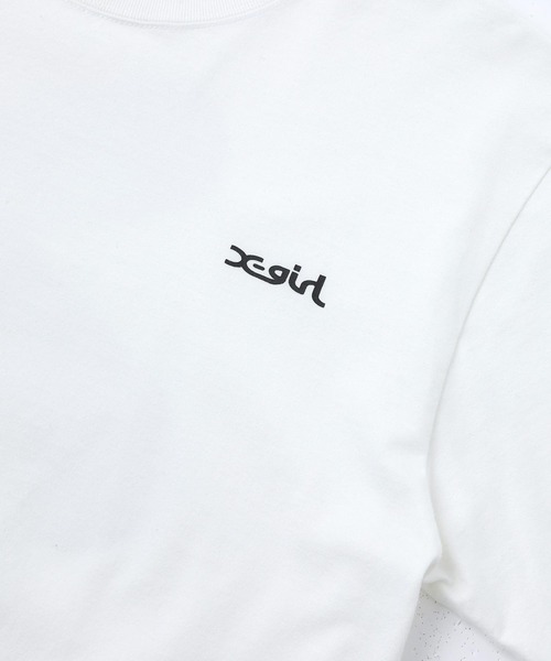 X-girl(エックスガール)の「PILLS S/S TEE/バックプリント Tシャツ(Tシャツ/カットソー・レディース・グリーン/ホワイト/ブラック・XL/S/M/L)」の11枚目の写真