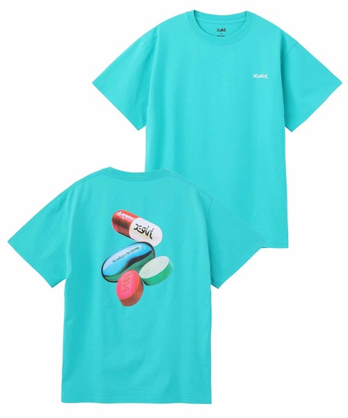 X-girl(エックスガール)の「PILLS S/S TEE/バックプリント Tシャツ(Tシャツ/カットソー・レディース・グリーン/ホワイト/ブラック・XL/S/M/L)」の19枚目の写真