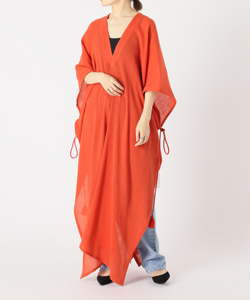 IENA LA BOUCLE(イエナラブークル)の「IENA LA BOUCLE IND 楊柳カフタンワンピース(ワンピース・レディース・グリーン/レッド・FREE)」の15枚目の写真
