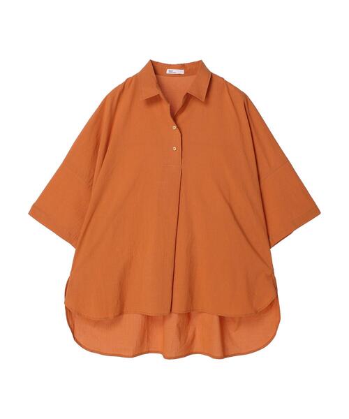 CRAFT STANDARD BOUTIQUE(クラフトスタンダードブティック)の「スキッパーサイドスリットチュニック *◆(シャツ/ブラウス・レディース・ブラック/オフホワイト/オレンジ・FREE)」の17枚目の写真