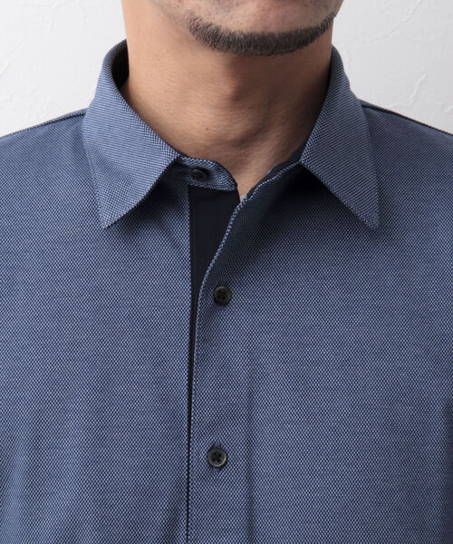 Stutostein Nolley's（シュテットシュタインノーリーズ）の「下前配色ポロシャツ（オシャレなクールビズポロ）（ポロシャツ・メンズ・ブルー/ホワイト系その他2/ネイビー・S/M/XL/L）」の21枚目の写真