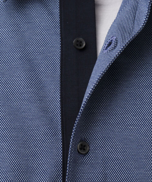 Stutostein Nolley's（シュテットシュタインノーリーズ）の「下前配色ポロシャツ（オシャレなクールビズポロ）（ポロシャツ・メンズ・ブルー/ホワイト系その他2/ネイビー・S/M/XL/L）」の4枚目の写真