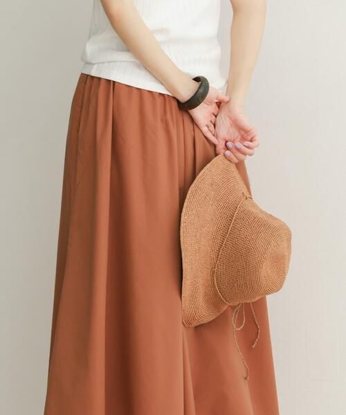 URBAN RESEARCH DOORS（アーバンリサーチドアーズ）の「リヨセルコットンギャザースカート（スカート・レディース・ブルー/オレンジ/ブラック・MEDIUM）」の17枚目の写真