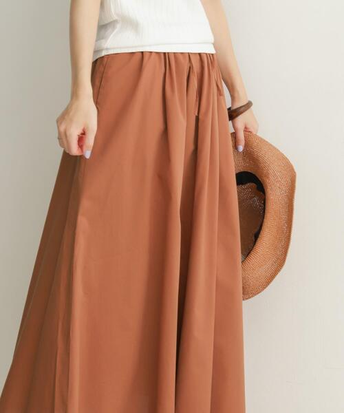 URBAN RESEARCH DOORS（アーバンリサーチドアーズ）の「リヨセルコットンギャザースカート（スカート・レディース・ブルー/オレンジ/ブラック・MEDIUM）」の21枚目の写真