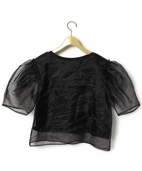 HONEY MI HONEY（ハニーミーハニー）の「7分袖ブラウス（シャツ/ブラウス・レディース・ブラック・FREE）」の2枚目の写真