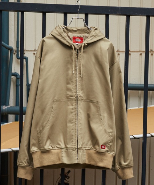 【Dickies/ディッキーズ】ビッグシルエット ワークフードジャケット Dickies/ディッキーズ オーバーサイズ ストレッチツイル中綿