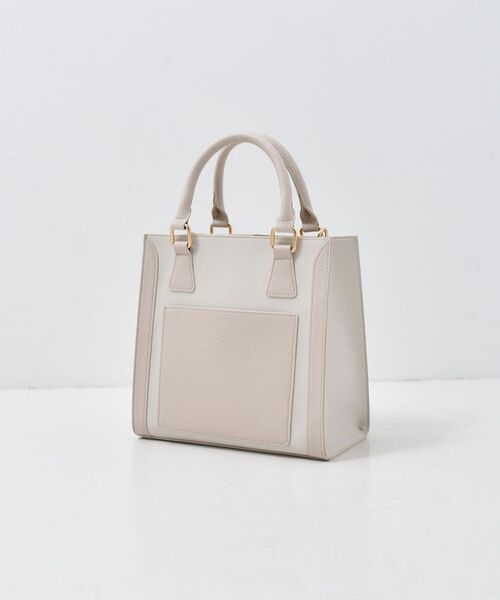 MAJESTIC LEGON（マジェスティックレゴン）の「スクエアバイカラーバッグ（ハンドバッグ・レディース・ブラック/グレー/アイボリー・FREE）」の13枚目の写真