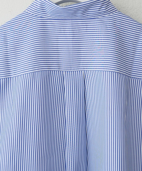 U.S. POLO ASSN.（ユーエスポロアッスン）の「【U.S. POLO ASSN】刺繍ストライプオーバーシャツ（シャツ/ブラウス・メンズ・ネイビー/ピンク/サックスブルー/オレンジ/グリーン/キャメル/ブルー・M/L）」の9枚目の写真