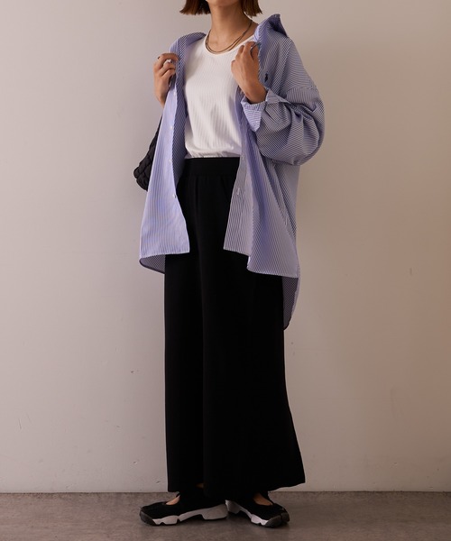 U.S. POLO ASSN.（ユーエスポロアッスン）の「【U.S. POLO ASSN】刺繍ストライプオーバーシャツ（シャツ/ブラウス・メンズ・ネイビー/ピンク/サックスブルー/オレンジ/グリーン/キャメル/ブルー・M/L）」の22枚目の写真