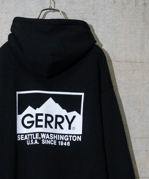 GERRY(ジェリー)の「【ag】〔GERRY/ジェリー〕 裏毛 ロゴ刺繍 フーデットパーカー(パーカー・メンズ・パープル/ホワイト/ブラック/アッシュグレー・LARGE/MEDIUM/X-LARGE)」の3枚目の写真